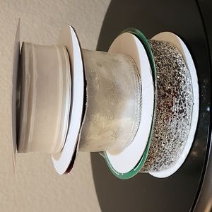 3 Rolls Glitter Kirkland Wire-edged Ribbon, Approx 98 yards total